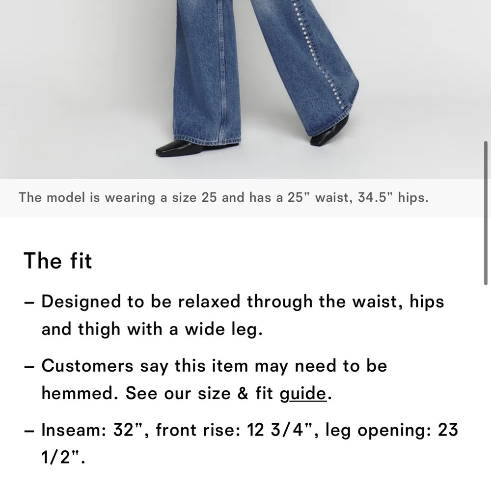 Reformation Cary Studded Wide-Leg Jeans - Picture 8 of 11